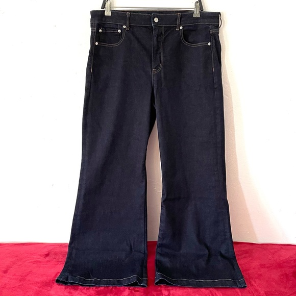 American Eagle Super Stretch Dark wash High Rise Wide Leg Denim Jeans - Picture 4 of 10